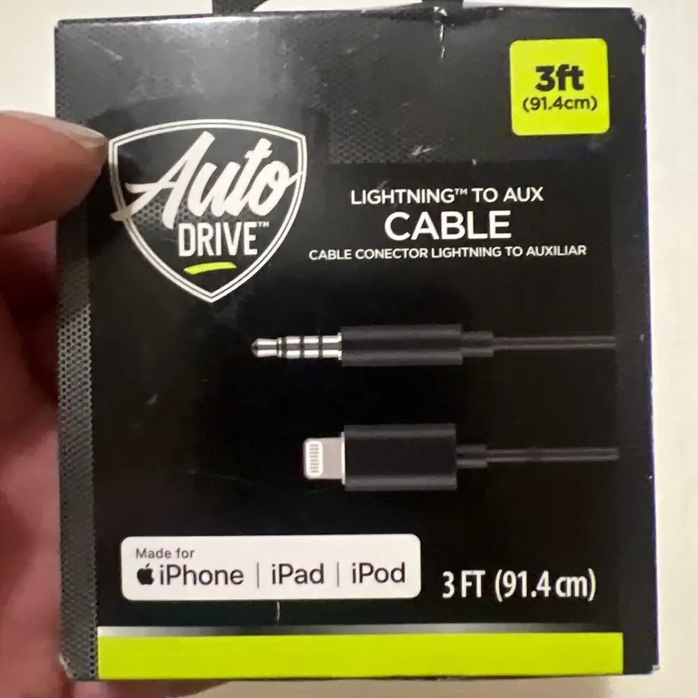 Bundle of 2 Auto Drive Brand Cable and Adapter for iPhones New in Box